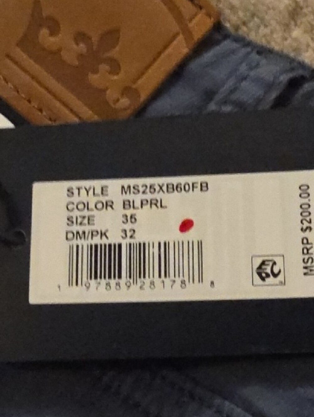 Peter Millar Slim Straight Jeans in Navy Blue *New - Picture 2 of 3